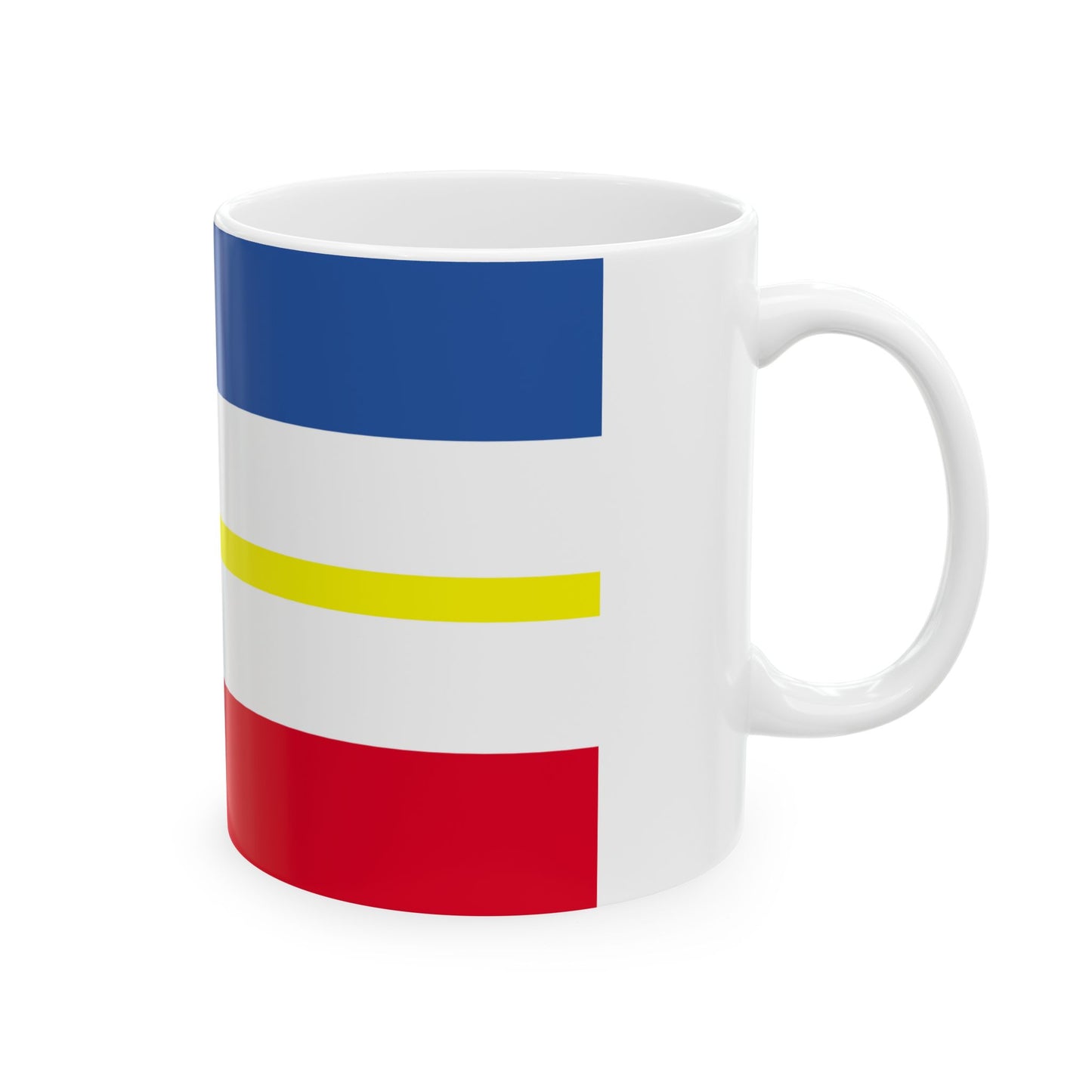 Flag of Mecklenburg Vorpommern Germany - White Coffee Mug-Go Mug Yourself