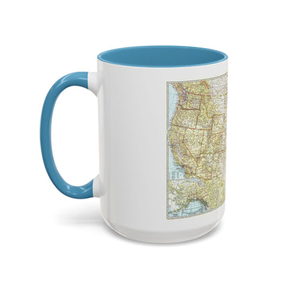 USA - The United States (1956) (Map) Accent Coffee Mug