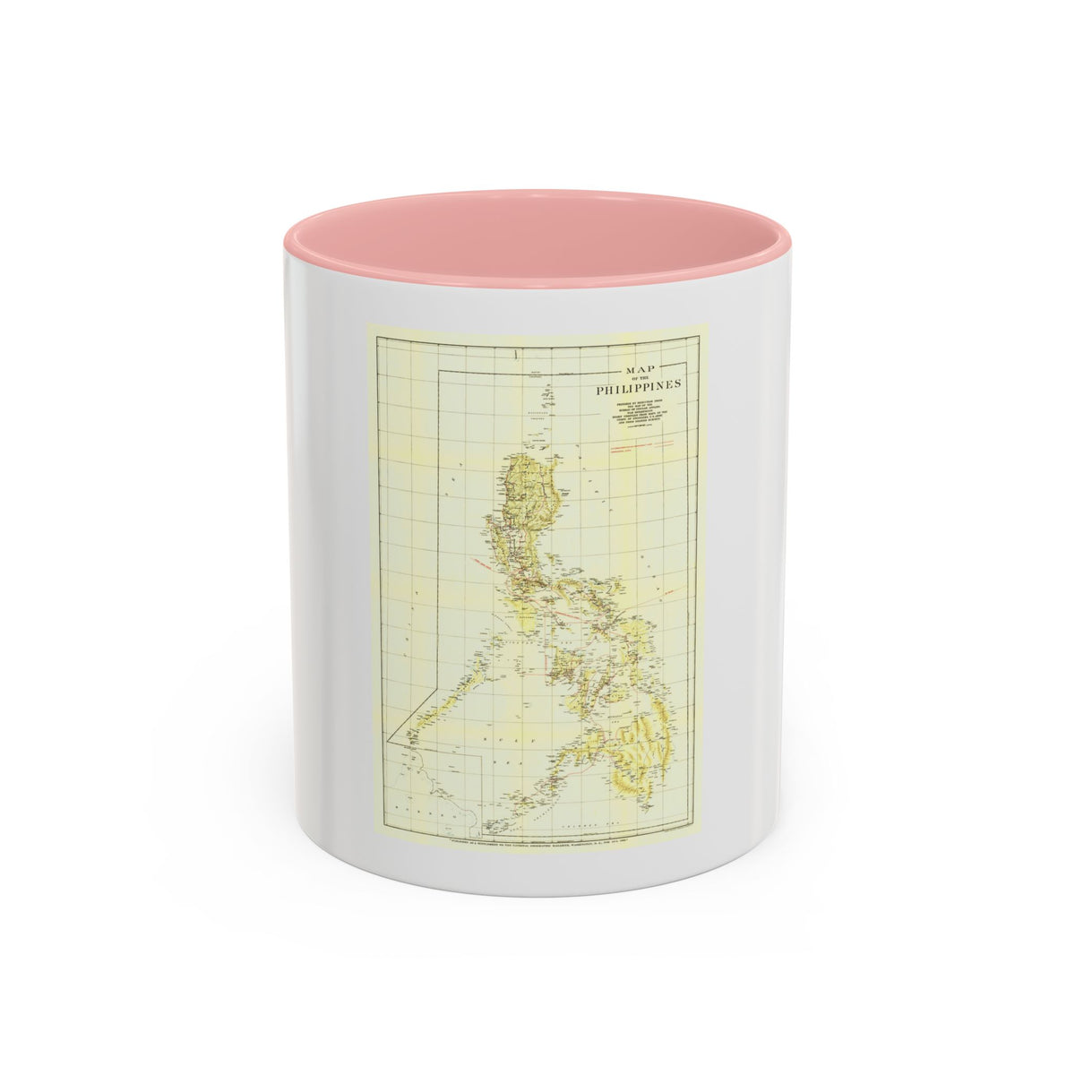 Philippines, The (1905) (Map) Accent Coffee Mug