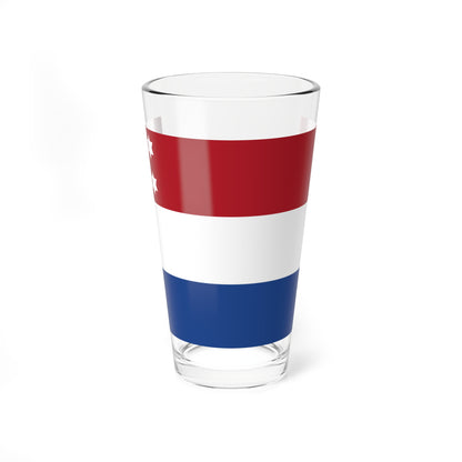 Rank flag of Lieutenant admiral for the Royal Netherlands Navy (Netherlands) Pint Glass 16oz
