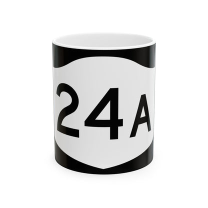 NY-24A (New York) (Road Sign) White Coffee Mug