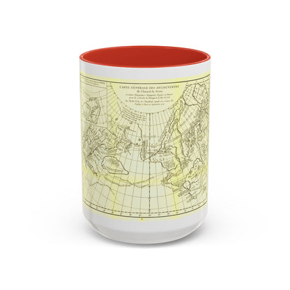 Asia - Carte Generale des Decouvertes (1892) (Map) Accent Coffee Mug