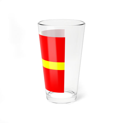 Flag of Skane (Sweden) Pint Glass 16oz