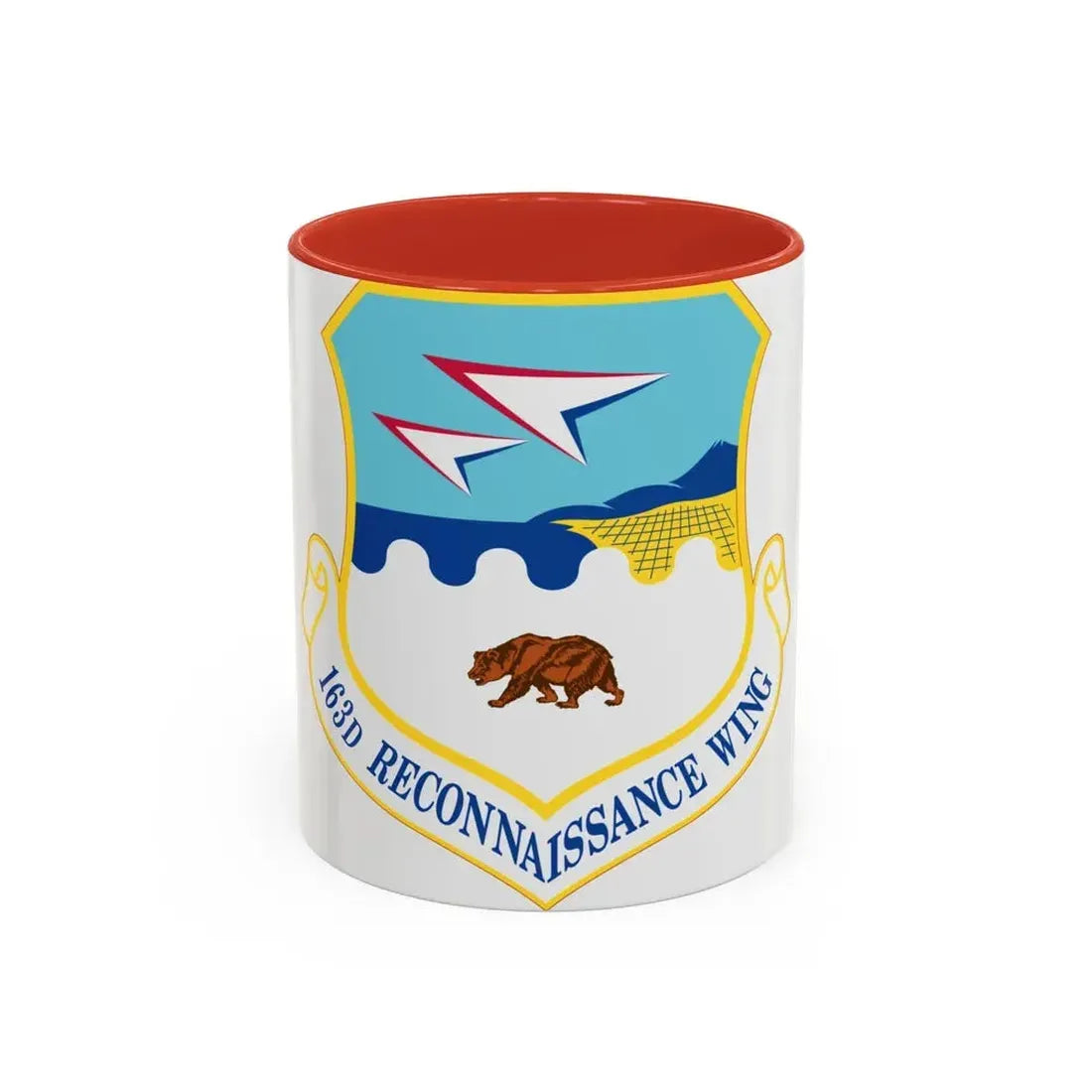 163d Attack Wing (U.S. Air Force) Accent Coffee Mug 11oz Red - Go Mug Yourself