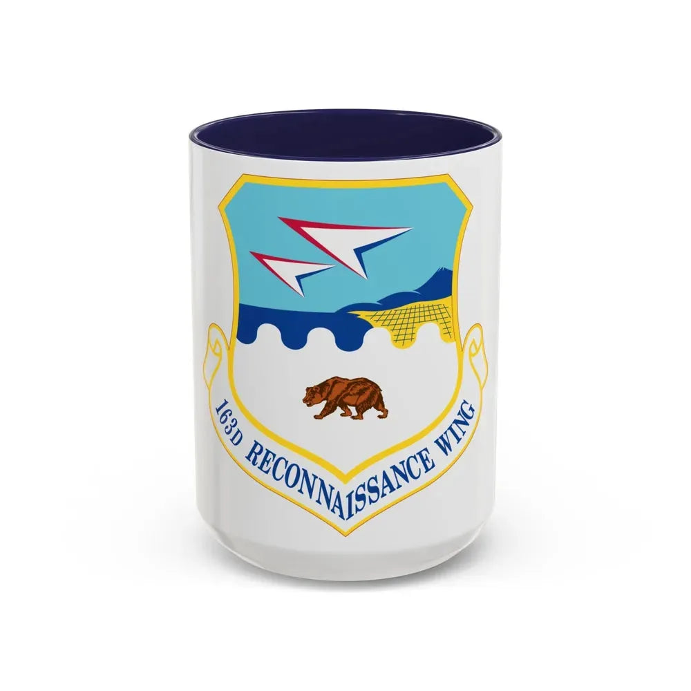 163d Attack Wing (U.S. Air Force) Accent Coffee Mug 15oz Navy - Go Mug Yourself