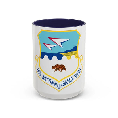 163d Attack Wing (U.S. Air Force) Accent Coffee Mug 15oz Navy - Go Mug Yourself
