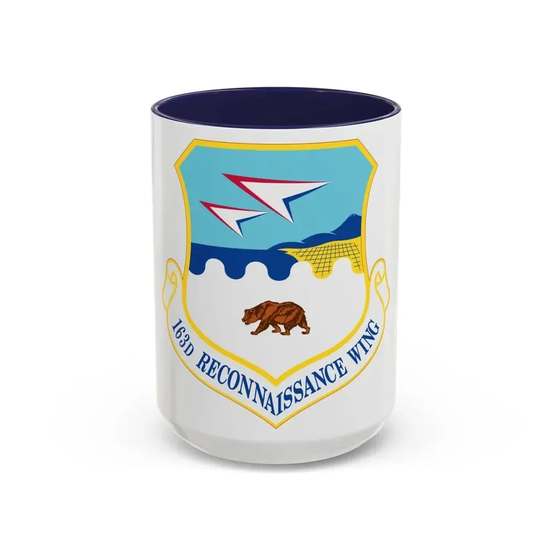 163d Attack Wing (U.S. Air Force) Accent Coffee Mug 15oz Navy - Go Mug Yourself