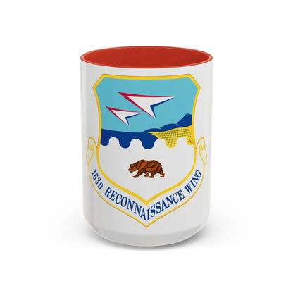 163d Attack Wing (U.S. Air Force) Accent Coffee Mug 15oz Red - Go Mug Yourself