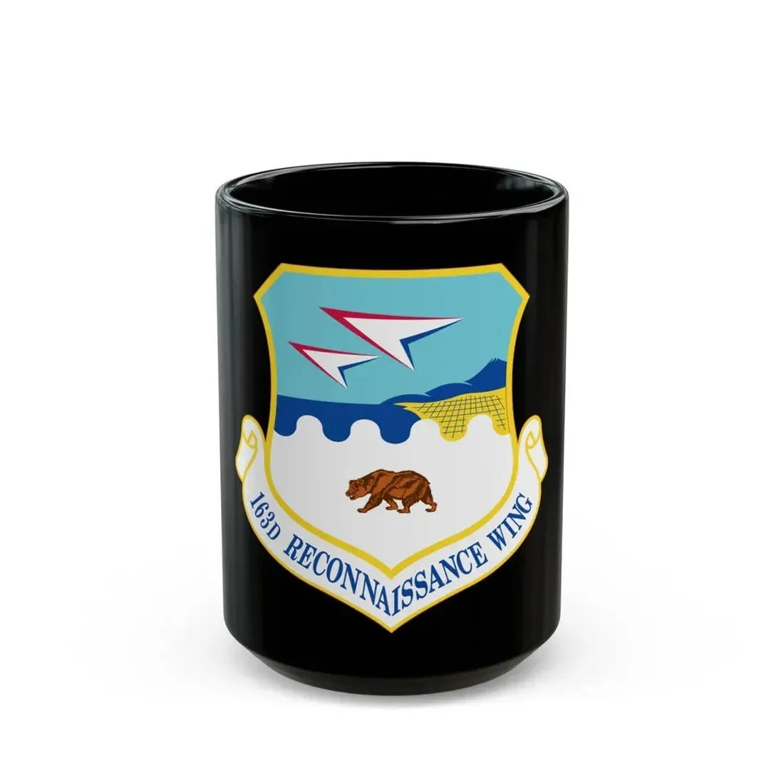 163d Attack Wing (U.S. Air Force) Black Coffee Mug 15oz - Go Mug Yourself