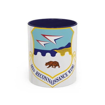 163d Reconnaissance Wing (U.S. Air Force) Accent Coffee Mug 11oz Navy - Go Mug Yourself