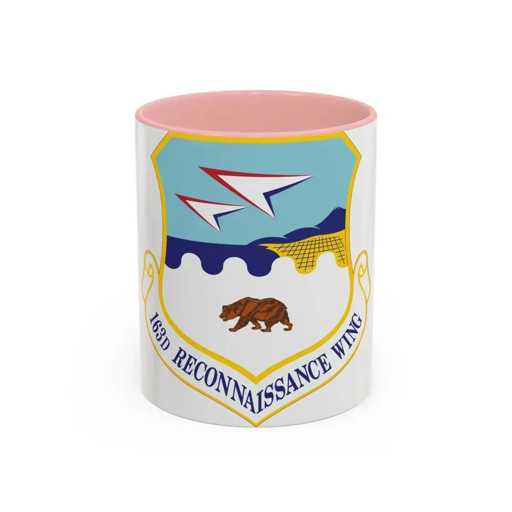 163d Reconnaissance Wing (U.S. Air Force) Accent Coffee Mug 11oz Pink - Go Mug Yourself