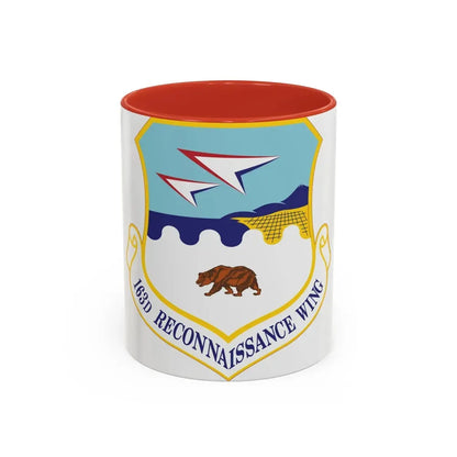 163d Reconnaissance Wing (U.S. Air Force) Accent Coffee Mug 11oz Red - Go Mug Yourself