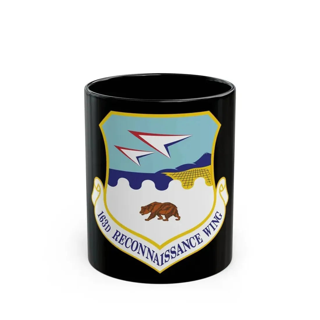 163d Reconnaissance Wing (U.S. Air Force) Black Coffee Mug 11oz - Go Mug Yourself