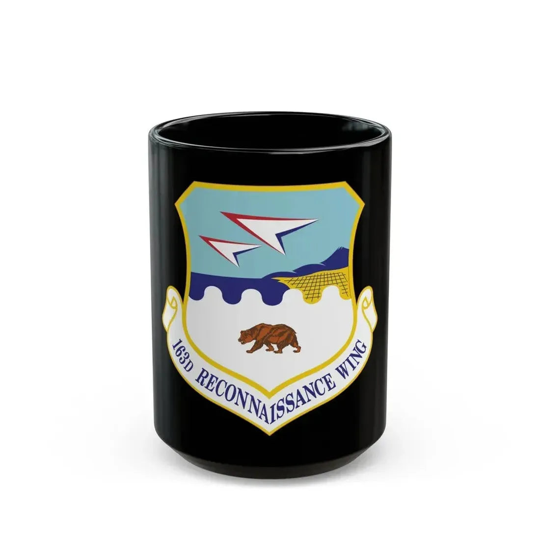 163d Reconnaissance Wing (U.S. Air Force) Black Coffee Mug 15oz - Go Mug Yourself