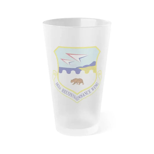 163d Reconnaissance Wing (U.S. Air Force) Frosted Pint Glass 16oz 16oz Frosted - Go Mug Yourself