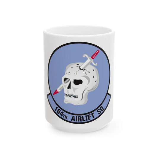 164 Airlift Squadron (U.S. Air Force) White Coffee Mug-15oz-Go Mug Yourself