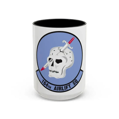 164 Airlift Squadron (U.S. Air Force) Accent Coffee Mug 15oz Black - Go Mug Yourself