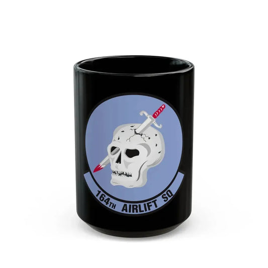 164 Airlift Squadron (U.S. Air Force) Black Coffee Mug 15oz - Go Mug Yourself