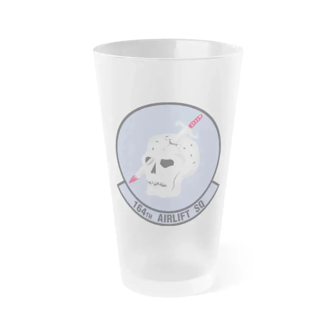 164 Airlift Squadron (U.S. Air Force) Frosted Pint Glass 16oz 16oz Frosted - Go Mug Yourself