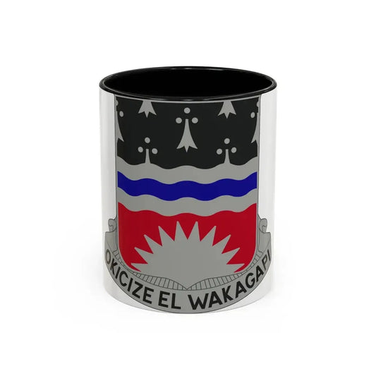 164 Engineer Battalion (U.S. Army) Accent Coffee Mug 11oz Black - Go Mug Yourself