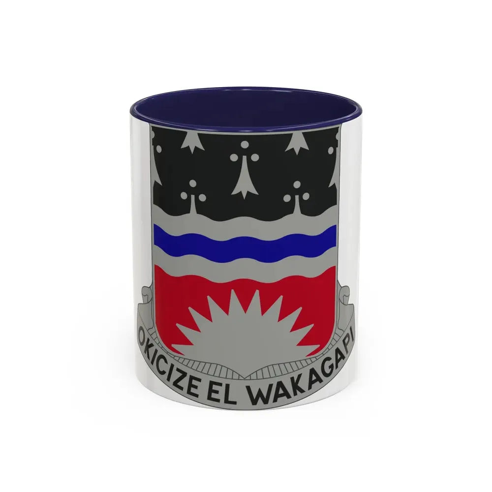 164 Engineer Battalion (U.S. Army) Accent Coffee Mug 11oz Navy - Go Mug Yourself