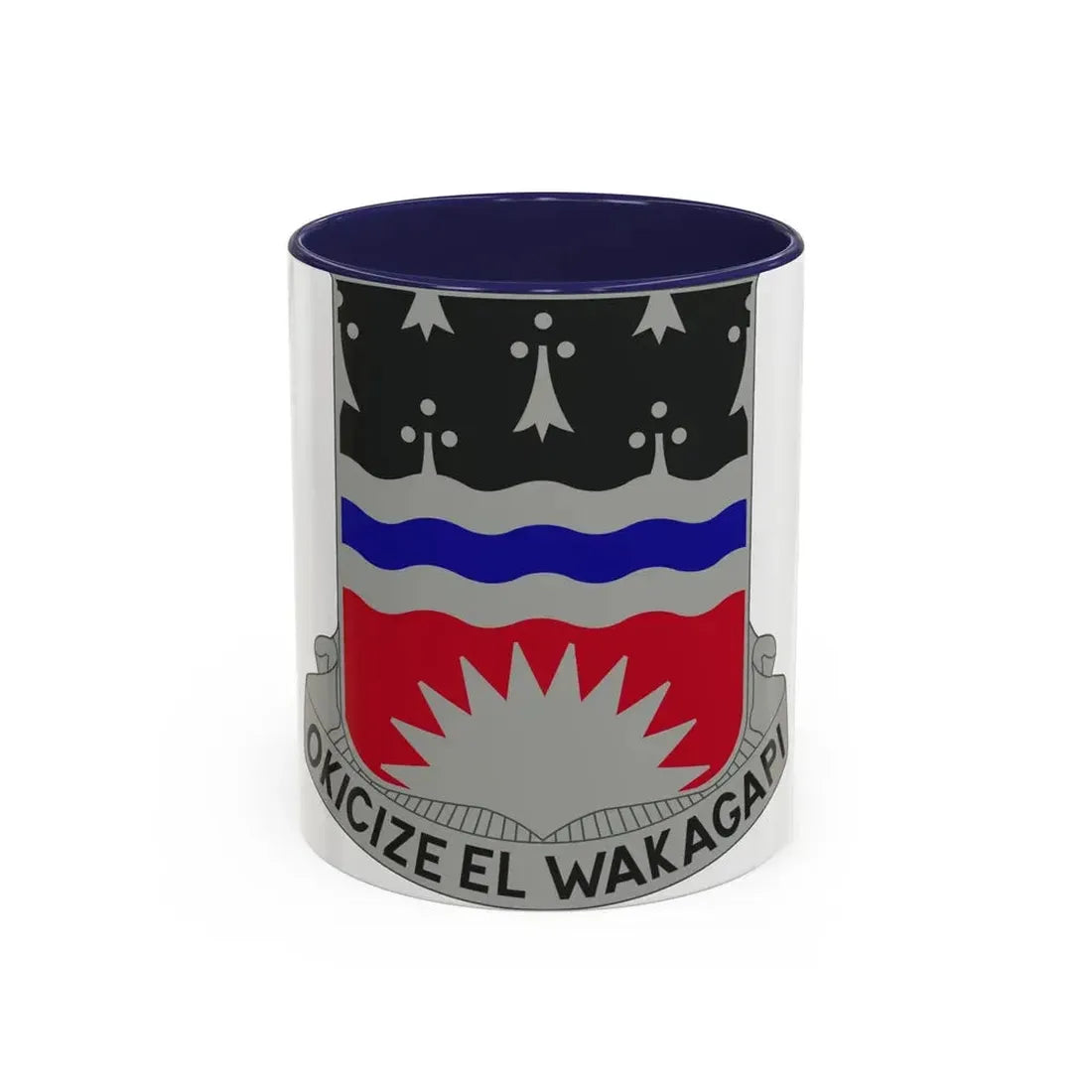 164 Engineer Battalion (U.S. Army) Accent Coffee Mug 11oz Navy - Go Mug Yourself