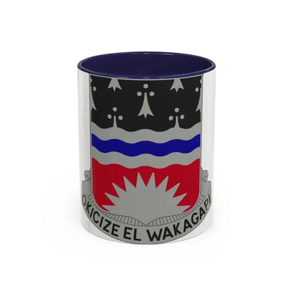164 Engineer Battalion (U.S. Army) Accent Coffee Mug 11oz Navy - Go Mug Yourself