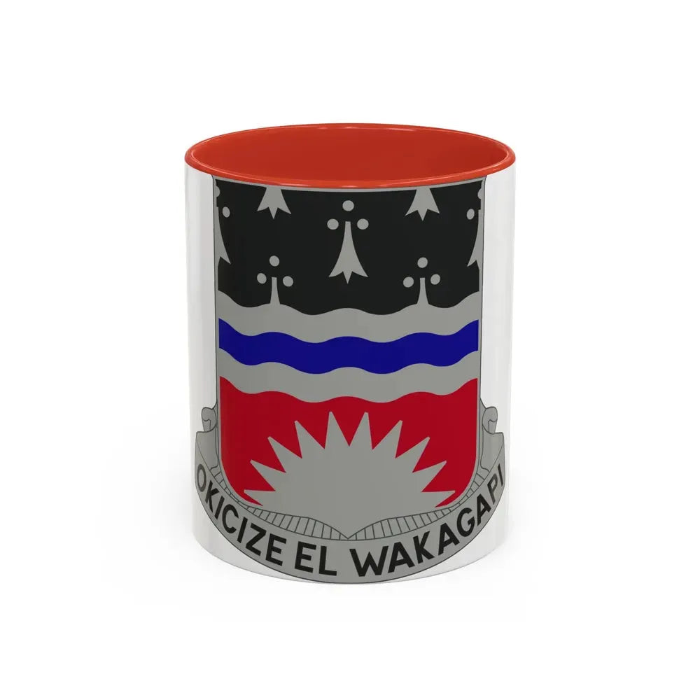 164 Engineer Battalion (U.S. Army) Accent Coffee Mug 11oz Red - Go Mug Yourself