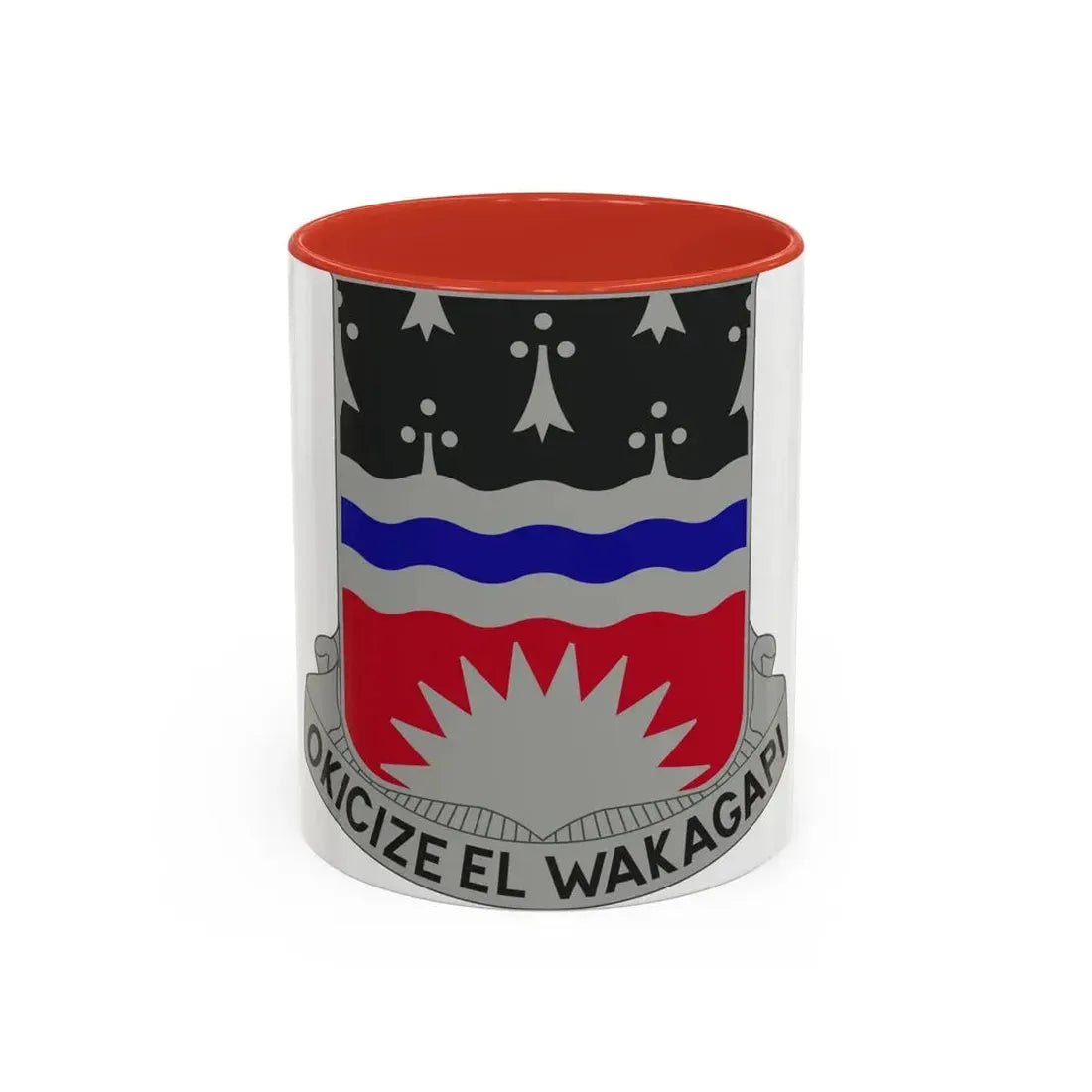 164 Engineer Battalion (U.S. Army) Accent Coffee Mug 11oz Red - Go Mug Yourself