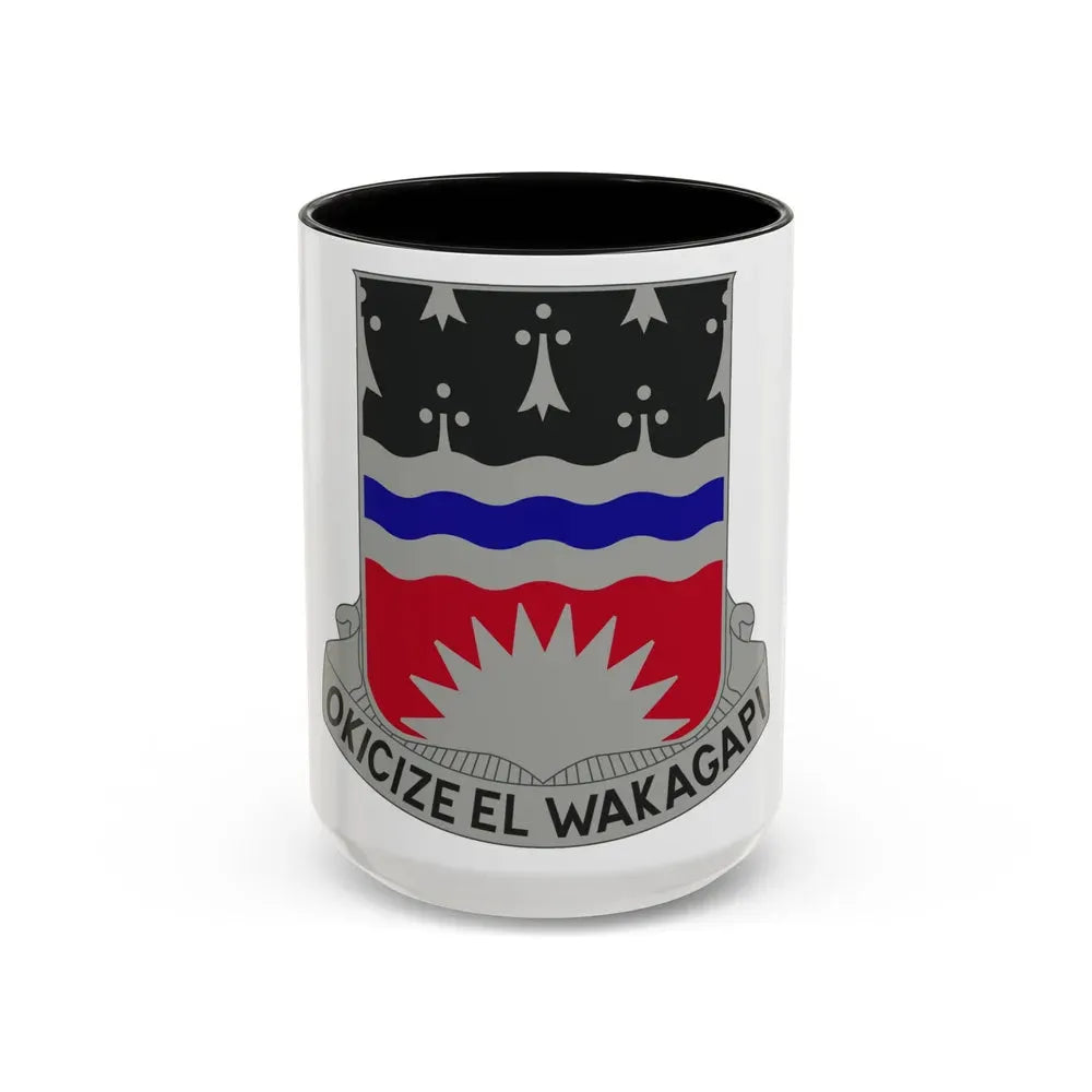 164 Engineer Battalion (U.S. Army) Accent Coffee Mug 15oz Black - Go Mug Yourself