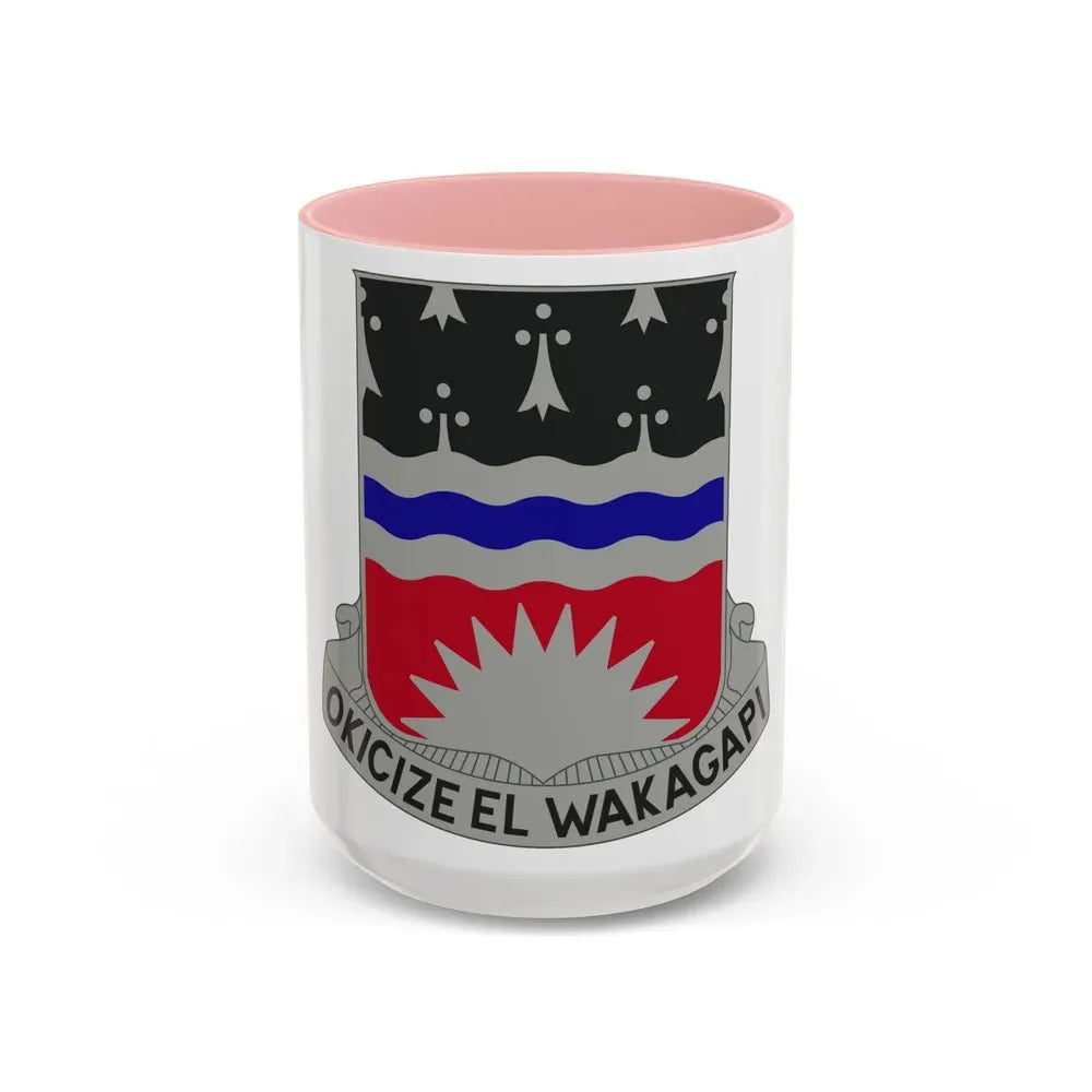 164 Engineer Battalion (U.S. Army) Accent Coffee Mug 15oz Pink - Go Mug Yourself