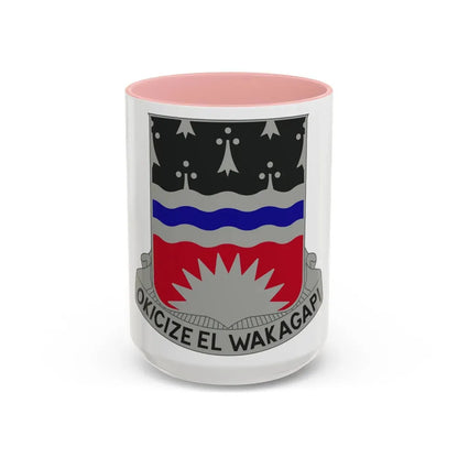 164 Engineer Battalion (U.S. Army) Accent Coffee Mug 15oz Pink - Go Mug Yourself