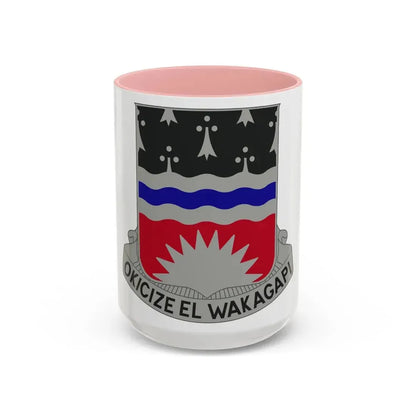 164 Engineer Battalion (U.S. Army) Accent Coffee Mug 15oz Pink - Go Mug Yourself