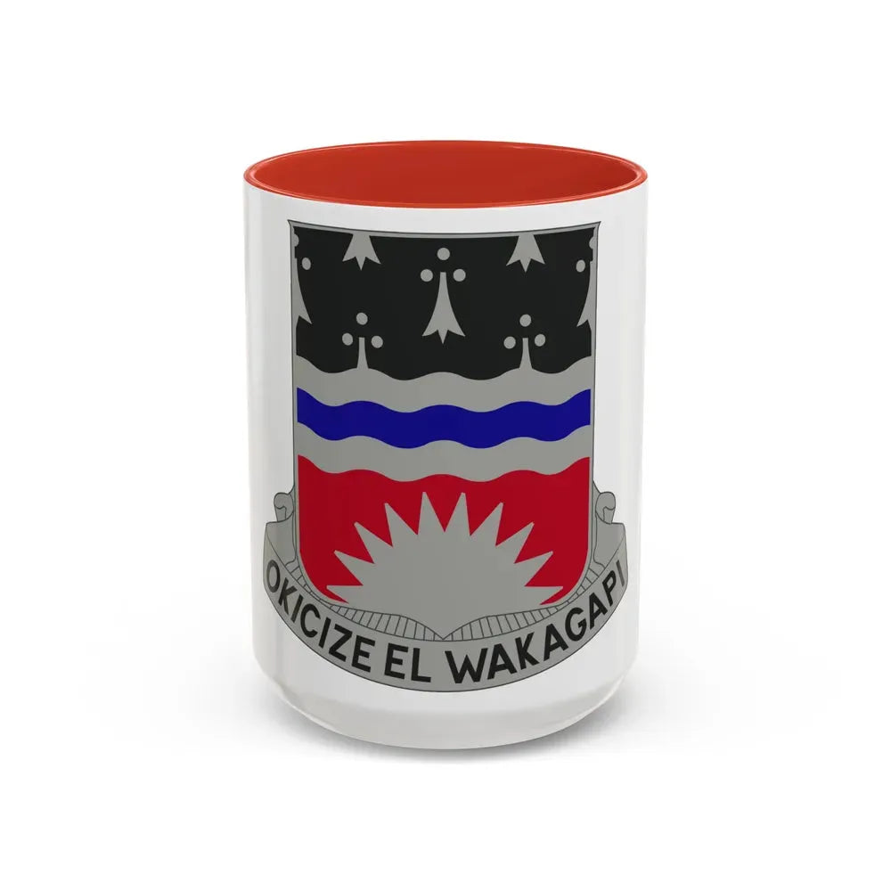 164 Engineer Battalion (U.S. Army) Accent Coffee Mug 15oz Red - Go Mug Yourself