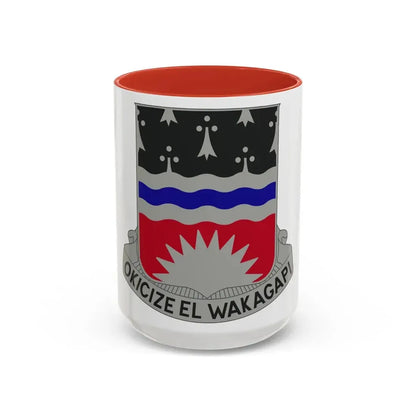 164 Engineer Battalion (U.S. Army) Accent Coffee Mug 15oz Red - Go Mug Yourself