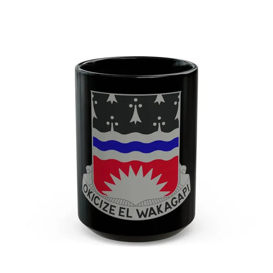 164 Engineer Battalion (U.S. Army) Black Coffee Mug 15oz - Go Mug Yourself