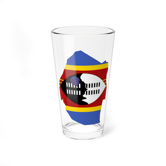 Flag map of Eswatini (Eswatini) Pint Glass 16oz