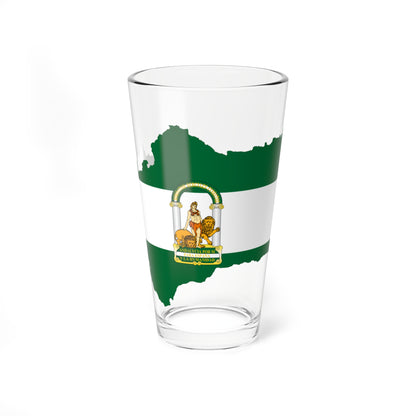 Flag map of Andalucia (Spain) Pint Glass 16oz