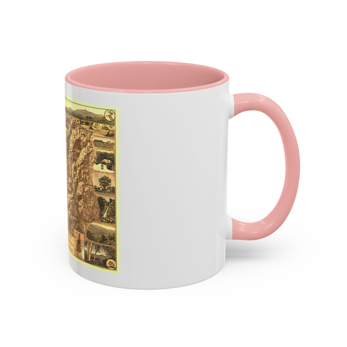 USA - New Hampshire's White Mountains (1937) (Map) Accent Coffee Mug