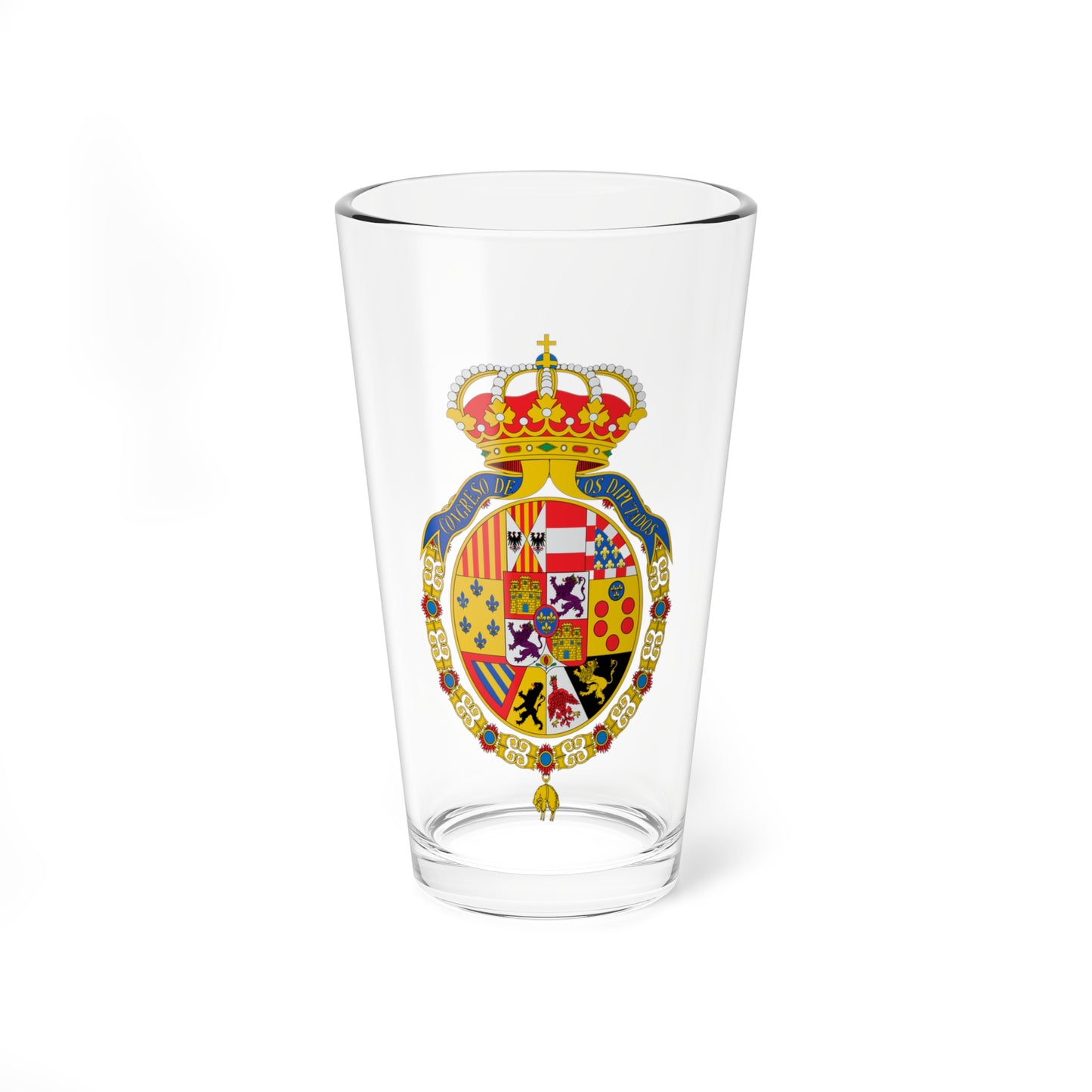 Escudo del Congreso de España (Spain) (Coat of Arms) Pint Glass 16oz