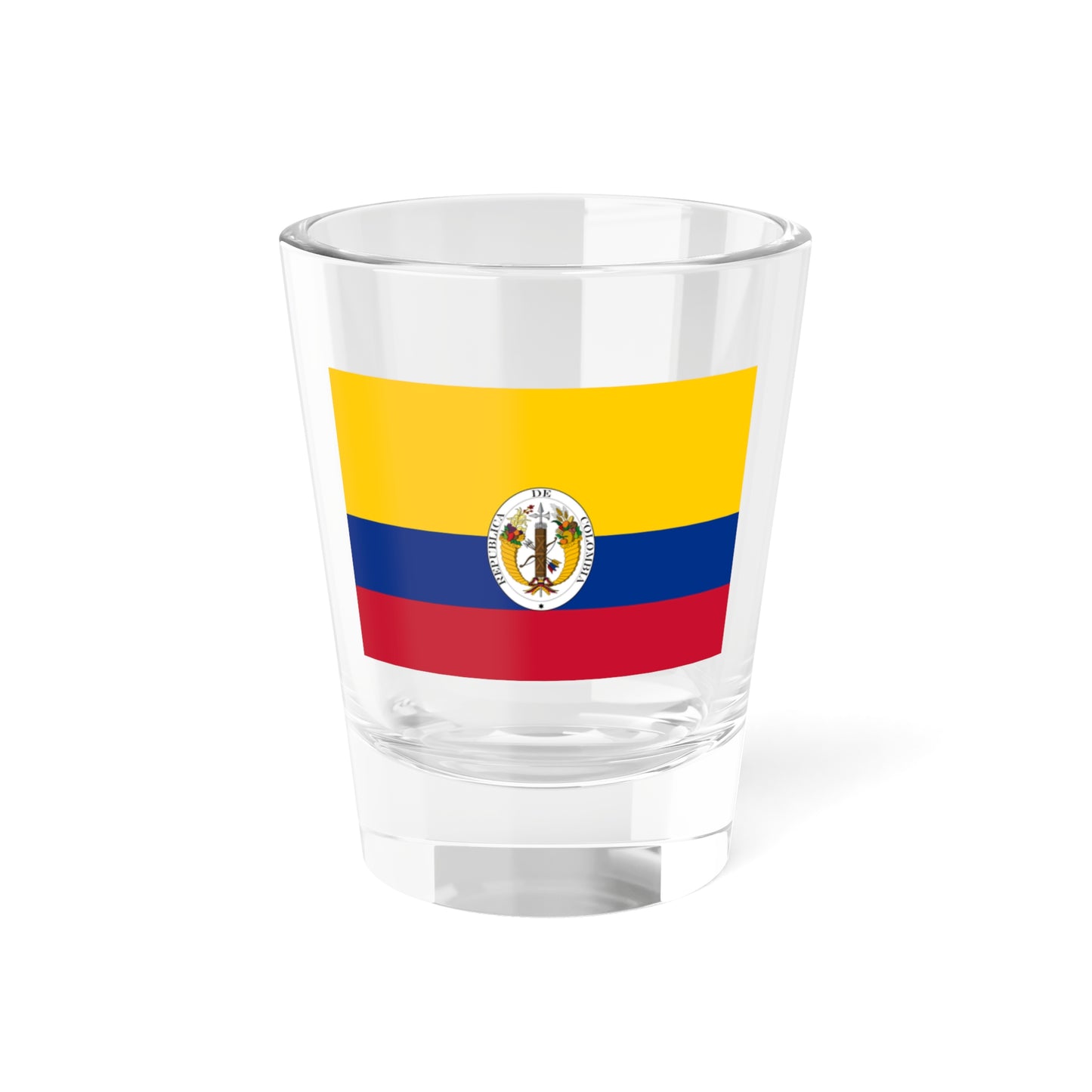 Third flag of the Gran Colmbia 1821-1831 (Colombia) Shot Glass 1.5oz
