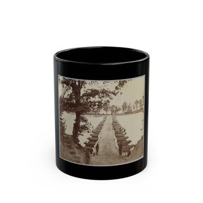 Army Of The James, Pontoon Bridges Across James River At Deep Bottom And Varina 002 (1) (U.S. Civil War) Black Coffee Mug