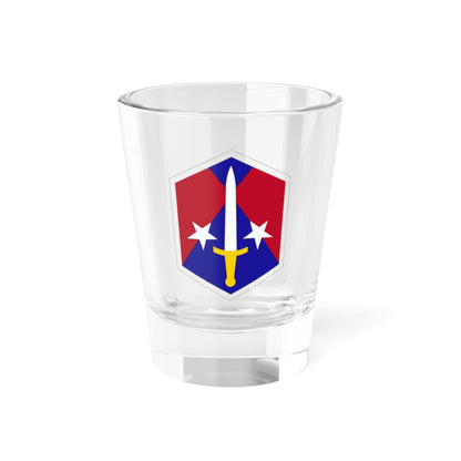 Verre à liqueur du Commandement d'assistance militaire de la capitale (armée américaine) 1,5 oz