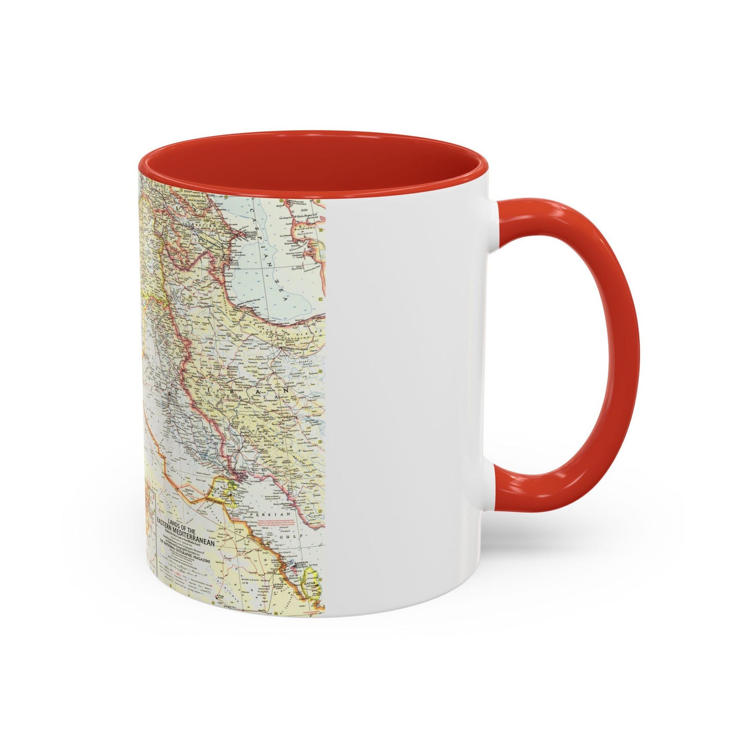 Middle East - The Eastern Mediterranean (1959) (Map) Accent Coffee Mug