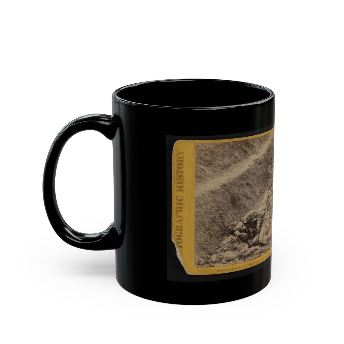 A Dead Rebel Soldier, As He Lay In The Trenches Of Fort Mahone, Called By The Soldiers,  Fort Damnation  ... (U.S. Civil War) Black Coffee Mug