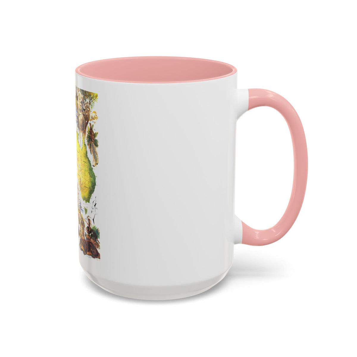 Australia- Land of Living Fossils (1979) (Map) Accent Coffee Mug