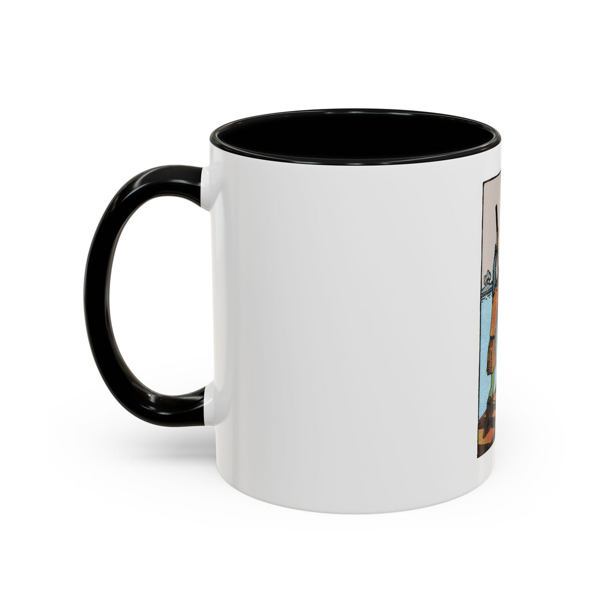The 6 of Swords (Tarot Card) Accent Coffee Mug