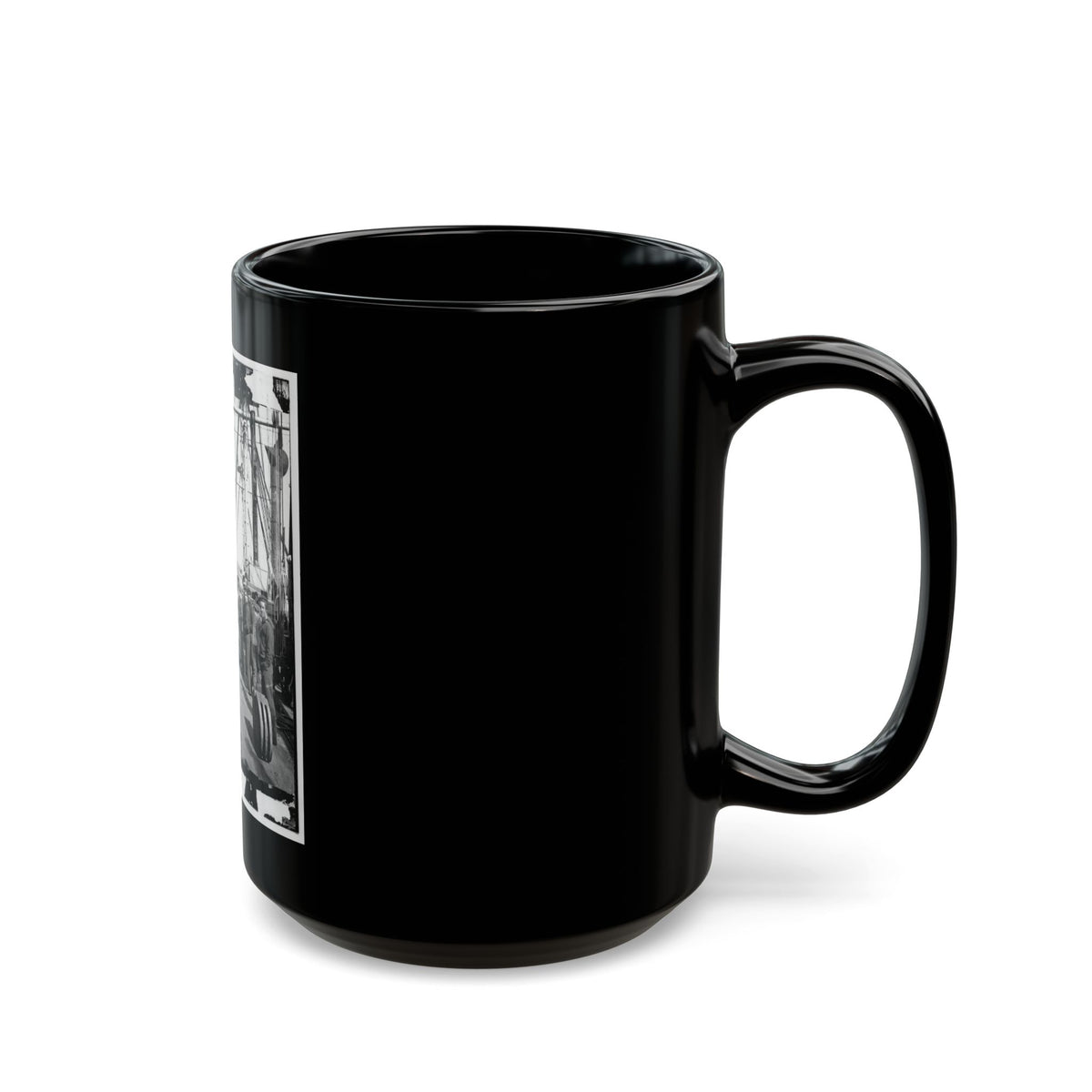 Union Soldiers On Deck Of U.S.S. New Hampshire, Off Charleston, S.C. (U.S. Civil War) Black Coffee Mug
