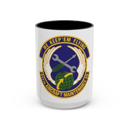 911th Aircraft Maintenance Squadron (U.S. Air Force) Accent Coffee Mug