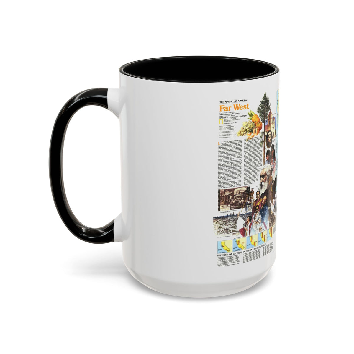 USA - Far West 2 (1984) (Map) Accent Coffee Mug